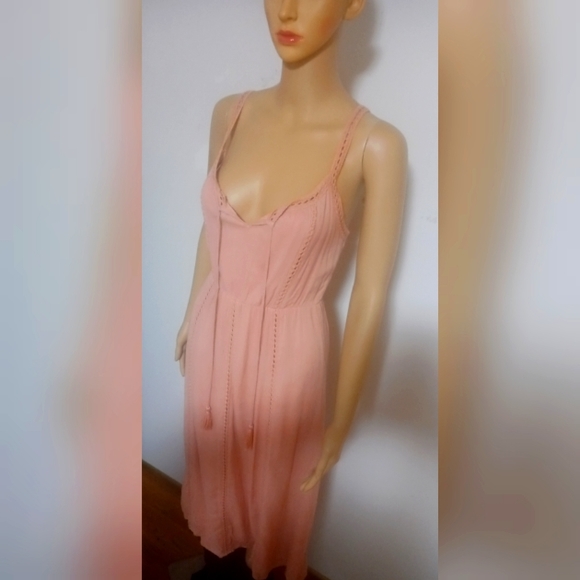 Lush Tie Front Midi Dress - Picture 2 of 5